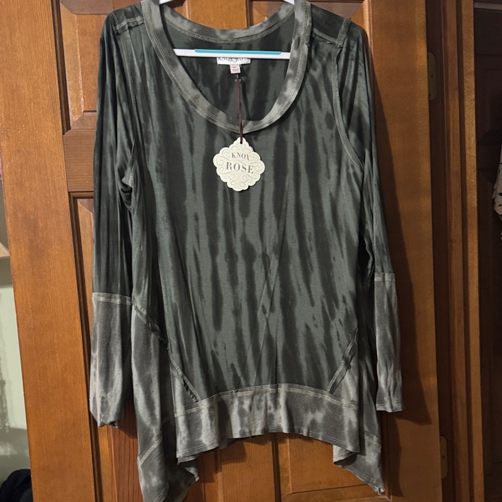 Knox Rose Women's Olive Long Sleeve Tunic
